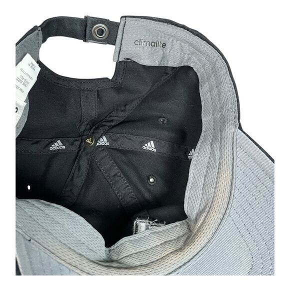 Adidas Hat Cap Black Grey Strap back Base Ball Climate Adult One Size Used - Picture 6 of 11